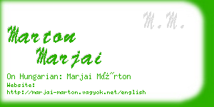 marton marjai business card